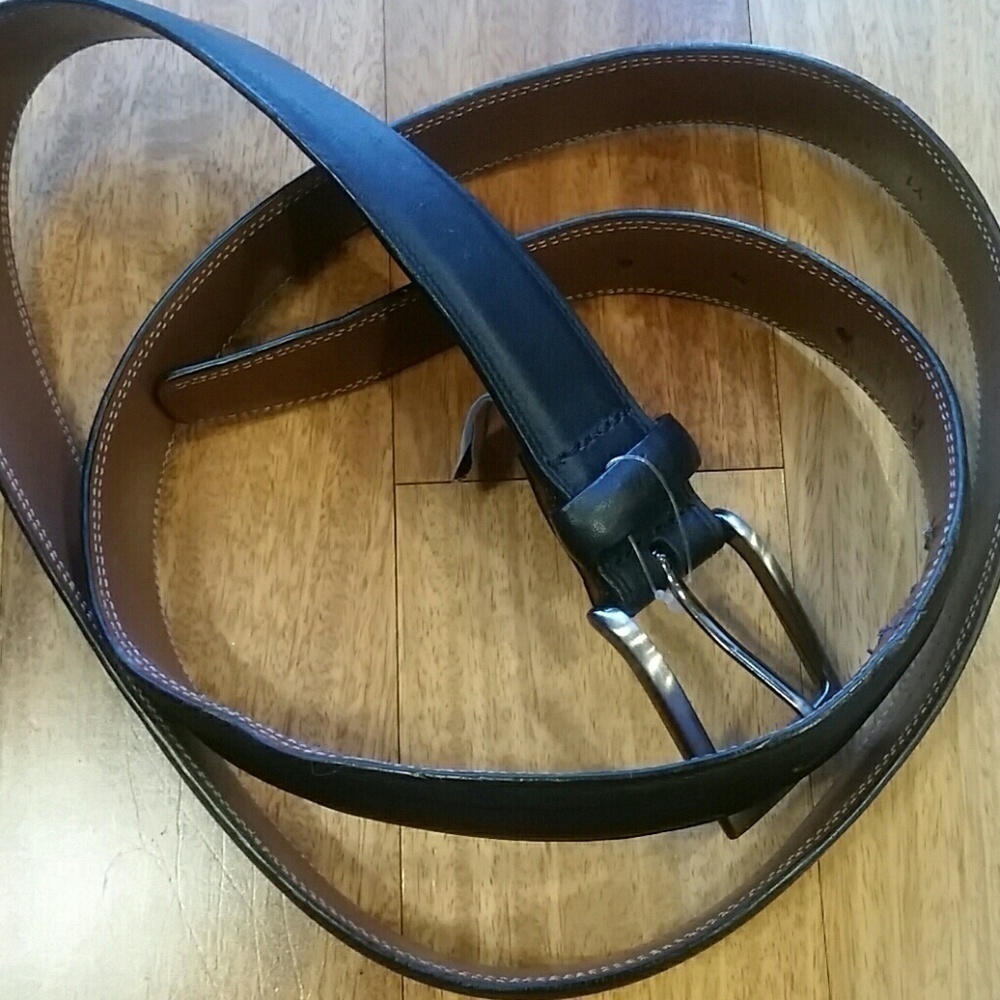 PERRY ELLIS PORTFOLIO COWHIDE BELT mens